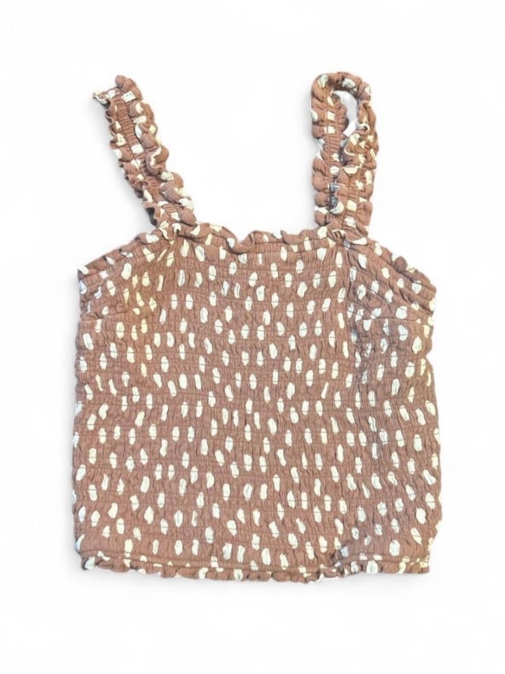 Abercrombie & Fitch Mauve Dot Smocked Tank